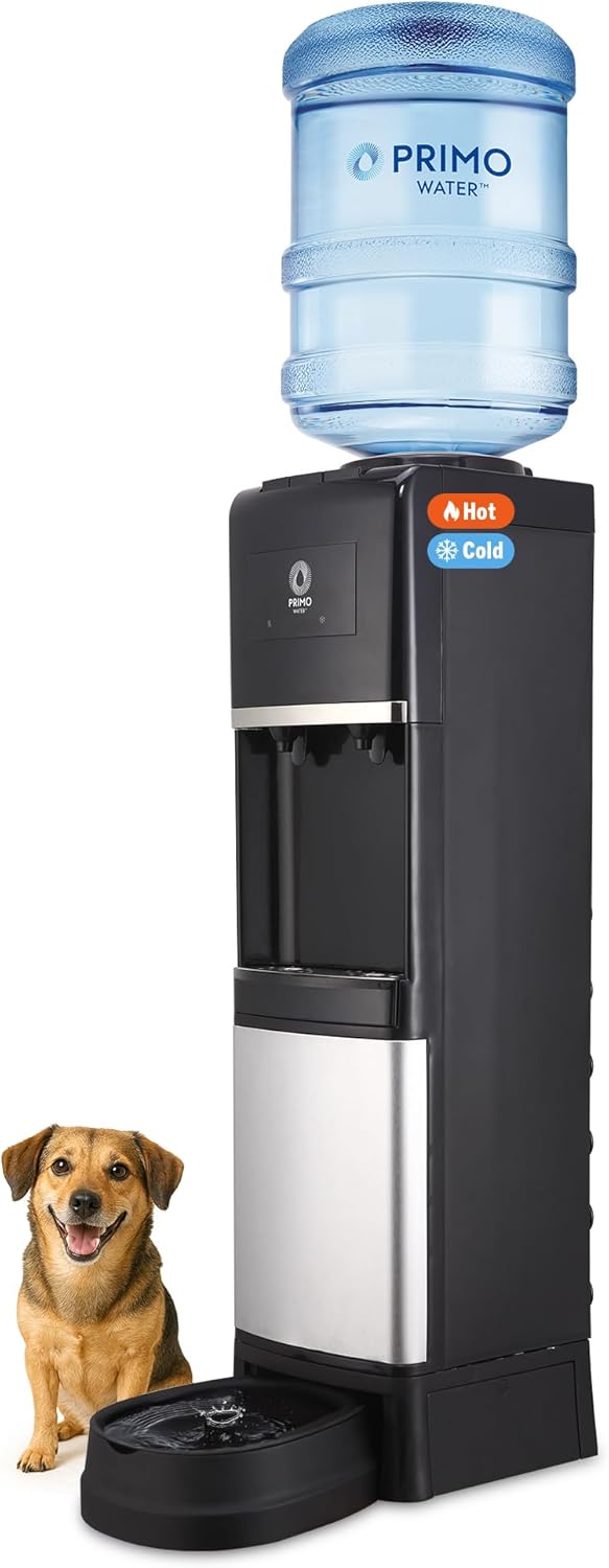 Primo Easy Top Loading Water Dispenser with Pet Station for Cat and Dog