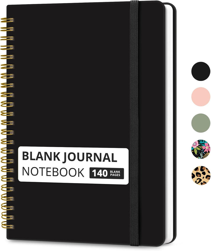 Taja Lined Spiral Journal Notebook for Women & Men, 140 Pages, College Ruled Hardcover Notebook for Work & Note Taking, Journals for Writing, A5(5.7" x 7.9") - Green