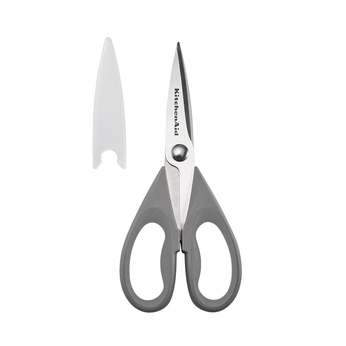 KitchenAid Multipurpose Shear Set, Versatile Scissors with Nutcracker, Bottle Opener, Ergonomic Handles with Protective Blade Covers, 2 Piece