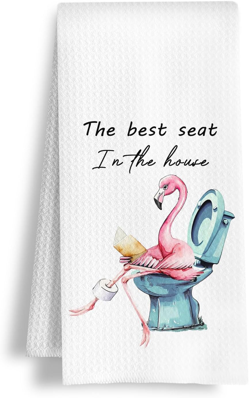 Rustic Housewarming Kitchen Towels, Homeowner Hostess Household Gifts Dish Tea Towels, Bless This Home and All Who Enter Decorative Hand Towel for Bathroom Kitchen, 16x24 Inch Set of 4
