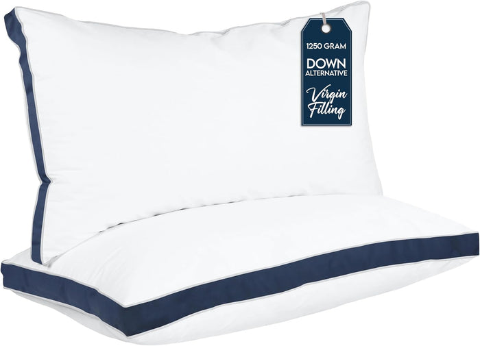 Utopia Bedding Bed Pillows for Sleeping Queen Size (White), Set of 2, Cooling Hotel Quality, Gusseted Pillow for Back, Stomach or Side Sleepers