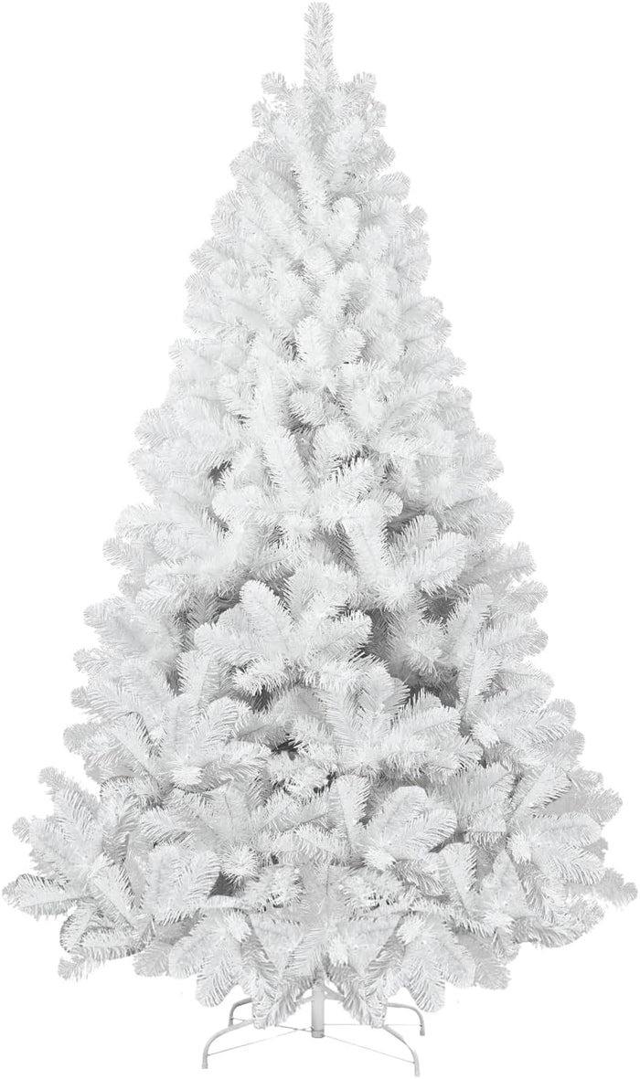 Kadunmina 9ft Artificial White Christmas Tree,Premium Unlit Xmas Tree with 1910 Branch Tips,Fake Spruce Full Hinges Trees for Home,Office,Metal Base