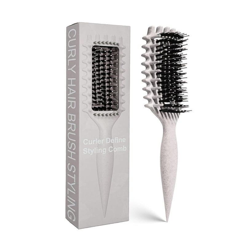 Curly Hair Brush Candybrush Curl Defining Brush for Detangling Shaping and Defining Curls for Women, Men, Wet & Dry Hair (Purple)