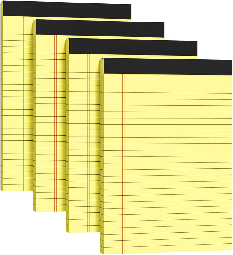 Legal Pads 8.5 x 11, 3 Pack Yellow Note Pads 8.5 x 11 Writing Pads, Wide Ruled Legal Notepads, Lined Pads of Paper Yellow Paper Pads, 30 Sheets Per Notepad for School, Home, Office, Business