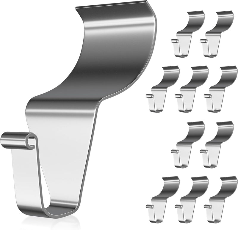 Vinyl Siding Hooks (50 Pack), Heavy Duty Stainless Steel Vinyl Siding Hangers, Low Profile No Hole Siding Clips for Hanging Outdoor Lights Wreath Christmas Decorations