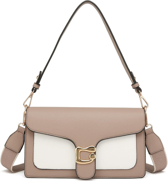 Travistar Crossbody Bags for Women Trendy - Small Cross Body Purse Shoulder Bag Leather Handbags Evening Clutch with 2 Straps