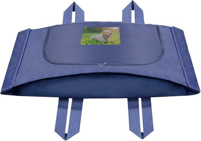 Pet Burial Bag for Dogs, Cats, Small Pets Under 20lb - Pet Caskets or Burial Boxes Alternative, Eco-Conscious Pet Body Bag with Handle & Custom Memorial Surface (Gray, S)