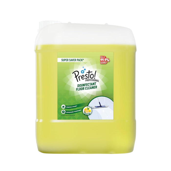 Amazon Brand - Presto! Disinfectant Surface & Floor Cleaner Liquid | Lavendar | 5 Litre | 1 Can | Kills 99.9% Germs | Removes Stains | Safe On Hands