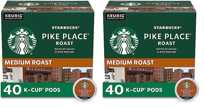Starbucks K-Cup Coffee Pods, Naturally Flavored Coffee Variety Pack for Keurig Brewers, 100% Arabica, 1 Box (40 Pods)