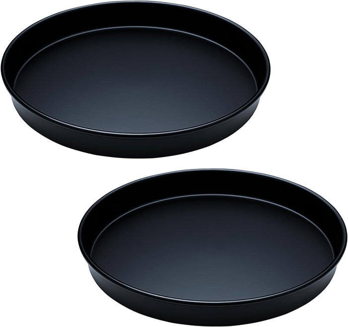 Amolliar Lazy Susan Organizer, Non-Skid Rotating Metal Turntable for Cabinet, Kitchen, Fridge, Pantry Organization and Storage, Spice Rack for Condiment,Trays for Household Purposes, 10" 3 Pack Black
