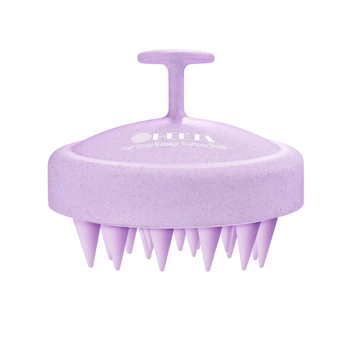 HEETA Scalp Massager Hair Growth, Soft Silicone Scalp Scrubber Shampoo Brush for Exfoliation, Dandruff Removal Head Massage Stress Relax, Wet & Dry Use for Thick Thin Curly Hair Care, Black