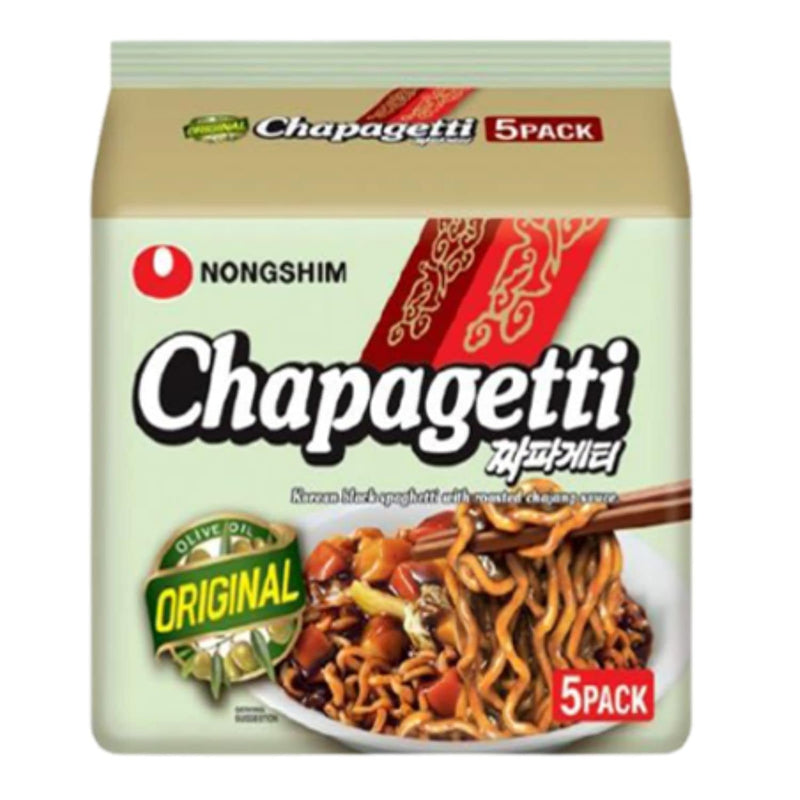 Nongshim Ramen Noodles, Gourmet Instant Ramen, Premium Microwavable Noodle, Chapagetti, 4.5 Ounce (Pack of 4)
