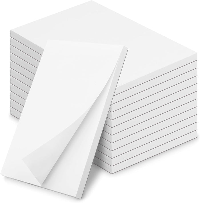 Note Pads 4x6 Inch, 6 Pack Blank Scratch Pads, 50 Sheets Per Memo Pad for Writing, White Pad of Paper Suit for Home, Office and School, Tear off Notepad, Small Server Notebook