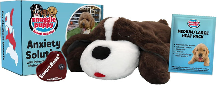 Snuggle Puppy Original, Dog Toy with Calming Heartbeat, Soothing Plush Companion Reduces Pet Anxiety, A Crate Training Essential, Includes Heat Pack & Batteries, Trusted by Millions of Dog Parents