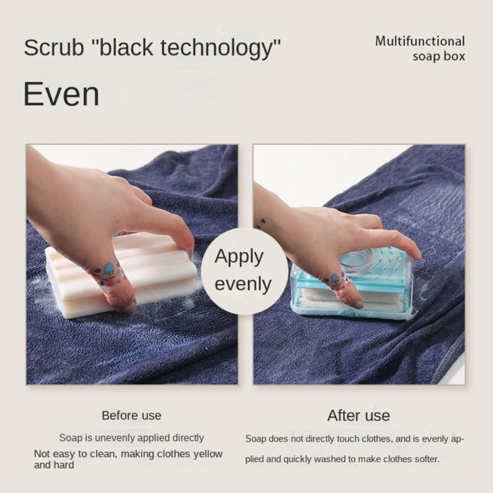 Multi-Functional Soap Bubbler Tray Hands-Free Foaming Soap Tray Household Storage Shelf Soap Dish