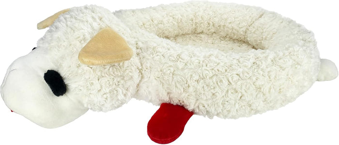 Multipet Mini Lamb Chop Officially Licensed, Plush, Squeak Pet Toy (White, 10')