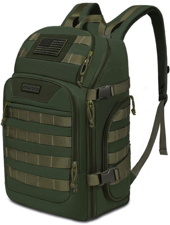 MOSISO 30L Military Tactical Backpack for Men, Army Backpack Military Daypack 3 Day Assault Pack Hiking Rucksack Bug Out Bag, Khaki