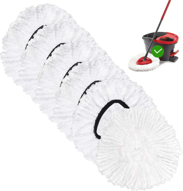 4 Pack Spin Mop Replacement Head Mop Refill Compatible with Oceda Triangle Swivel Mops Microfiber Swivel Mop Refill,Deep Clean,Machine Washable and Easy to Replace