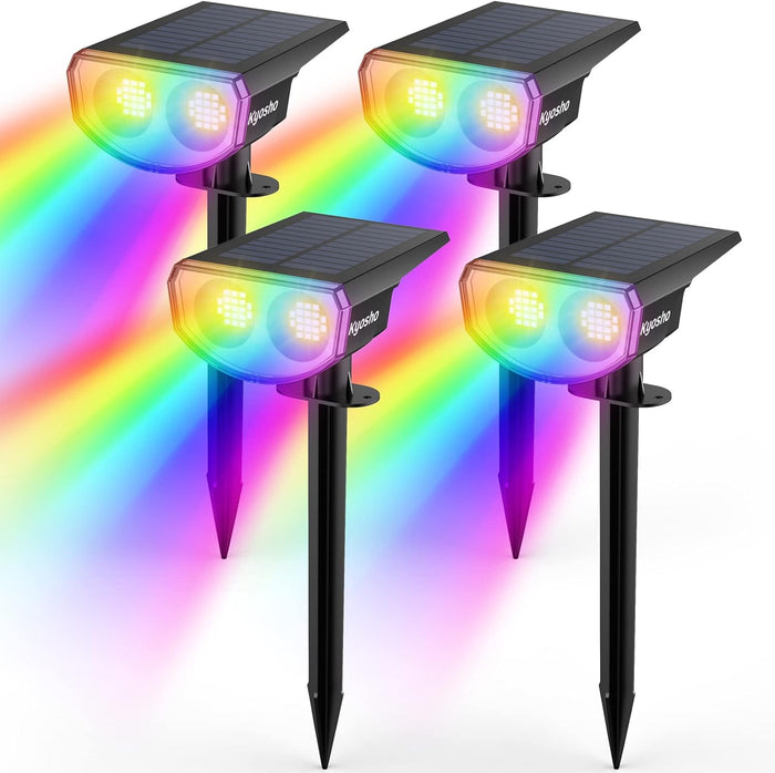 Kyosho Solar Color Spot Lights RGBW Multicolor Tree Pool Solar Spotlight