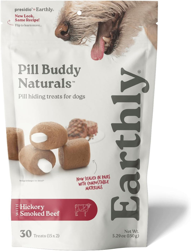 Earthly Pill Buddy Naturals - PB & Apple Recipe Pill Hiding Treats for Dogs - Make A Perfect Pill Concealing Pocket Or Pouch for Any Size Medication - 30 Servings