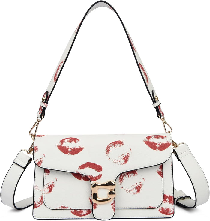 Travistar Crossbody Bags for Women Trendy - Small Cross Body Purse Shoulder Bag Leather Handbags Evening Clutch with 2 Straps