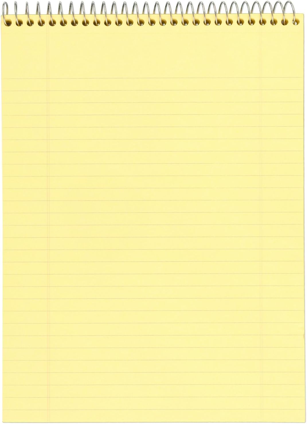 Mead Writing Pads, Wide Ruled Paper, 8-1/2" x 11", 70 Sheets, Memo Pads, Note Pads, Steno Pads, Yellow (59880)