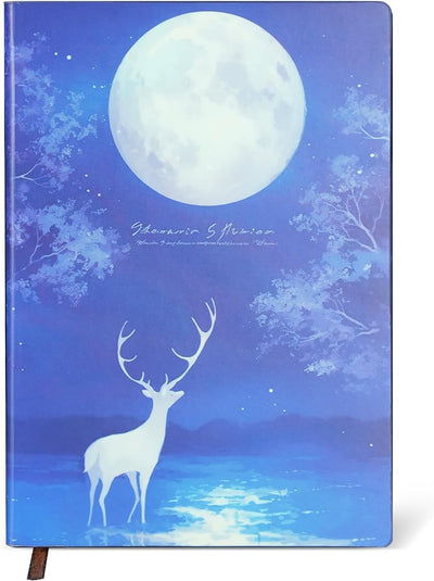 Lined Cute Journal Notebooks with Glow-in-the-dark Elk Patterns, They Are Ideal for Work, Note-taking, Journaling, School and Writing, A5 Notebook