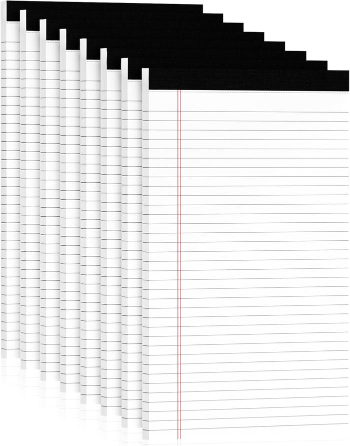 Pink Legal Pads 8.5 x 11 Notebook Paper, 12 Pack Colored Note Pads 8.5 x 11 Wide Ruled Note Paper 8 1/2 x 11, Letter Pads 8.5 x 11 Colored Notepads, Pink Legal Pads 8.5 x 11 Paper Pads, 30 Sheets/Pad