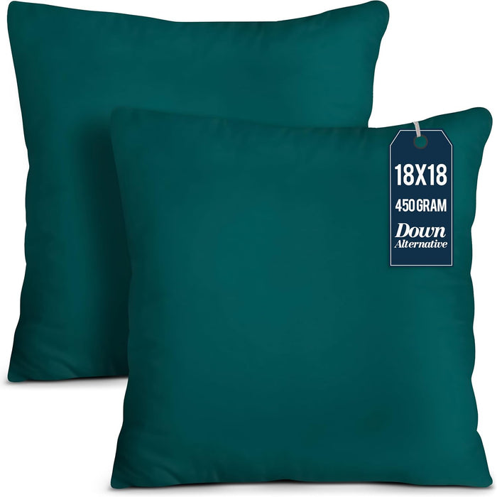 Utopia Bedding Throw Pillows Insert (Pack of 2, White) - 18 x 18 Inches Bed and Couch Pillows - Indoor Decorative Pillow