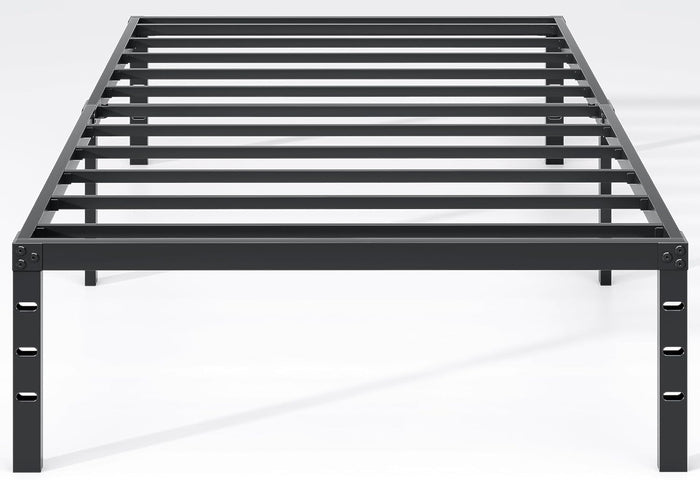 Metal Bed Frame,Queen Size Bed Frame with Storage Space,Heavy Duty Sturdy Mattress Foundation,Easy Assembly,No Box Spring Needed, Black,14 Inch,Queen