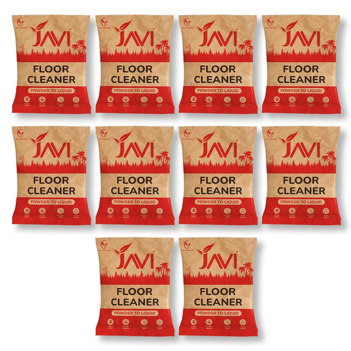 JAVI Powder-To-Liquid Floor Cleaner | Eco-Friendly, Non-Toxic, Pet & Baby Safe | Natural Scent | Plastic-Free | 99% Germ Kill | Natural floor cleaner | Powder Refill Pack (1 Sachets = 500 Ml)