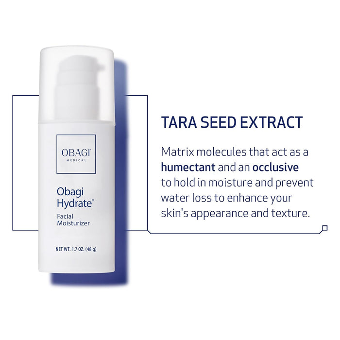 Obagi Hydrate Facial Moisturizer – Non-Comedogenic Intensely Hydrating All Day Moisturizer that Combats Dryness with Tara Seed Extract, Shea Butter & Avocado Oil