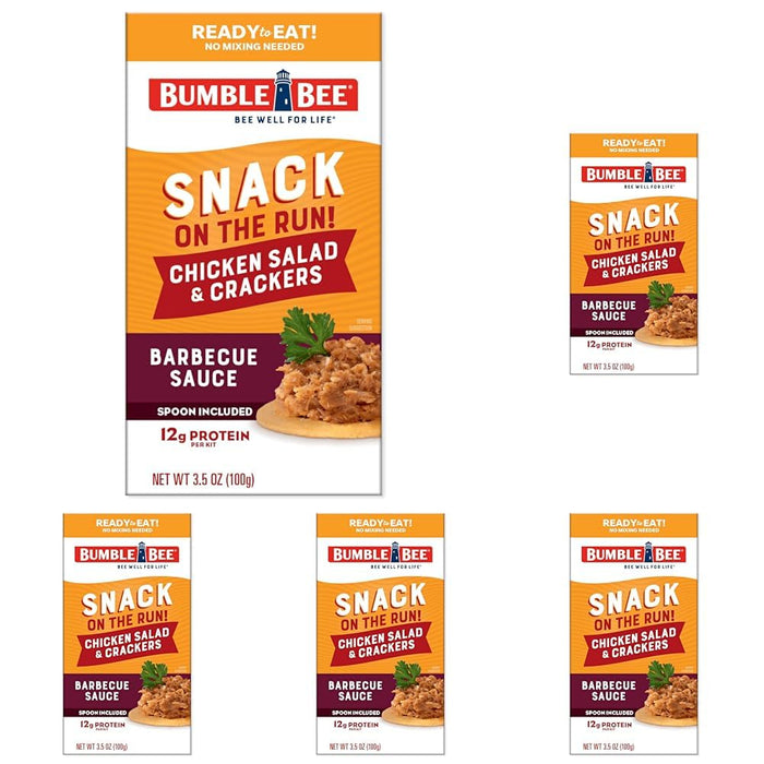 Bumble Bee Snack on the Run Chicken Salad with Crackers Kit, 3.5 oz (Pack of 12) - Ready to Eat, Spoon Included - Shelf Stable & Convenient Protein Snack