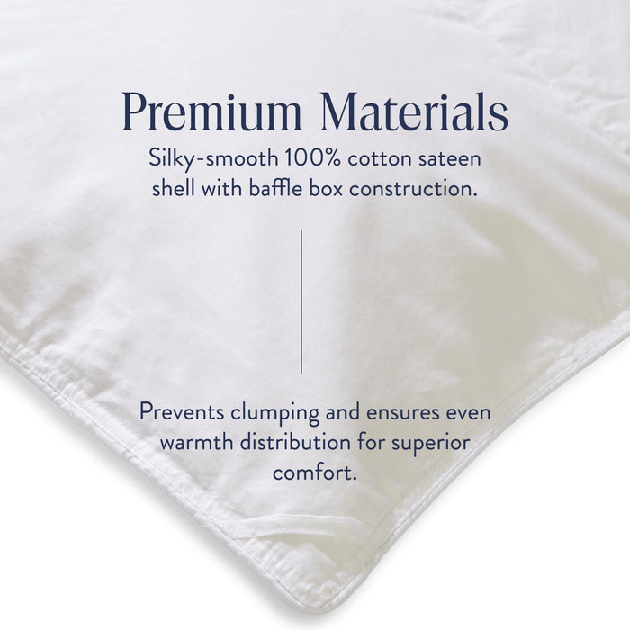 Brooklinen All Season Luxury Down Comforter, 100% Natural Canadian Duck Down Duvet Insert - 700 Fill Power, 100% Cotton Shell, Baffle Box Construction, Full/Queen Size Comforter