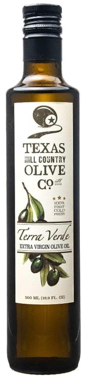 Sola Stella Extra Virgin Olive Oil - Cold Pressed Gourmet EVOO Olive Oil - Uniquely Smooth & Buttery - Perfect for Cooking Baking & Finishing - Award Winning & Made in Texas (16.9 oz)