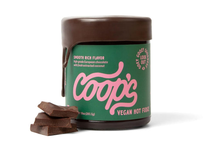 Coop's Original Hot Fudge: Gourmet, All Natural, Handcrafted, Gluten Free, Non-GMO, Chocolate Ice Cream Toppings, Sundae, Desserts, 10 Ounce