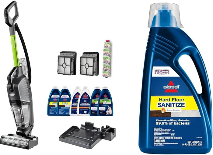 BISSELL® CrossWave® HydroSteam™ Deluxe Wet Dry Vac, Multi-Purpose Vacuum, Wash, and Steam, Formula Included, Green, 3515G