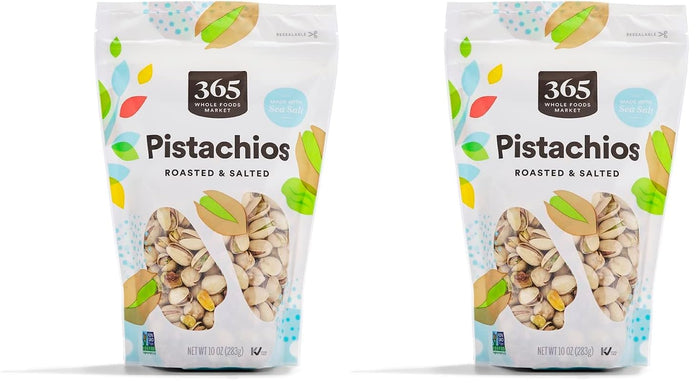 365 by Whole Foods Market, Roasted Unsalted Pistachios, 10 Ounce (Pack of 2)