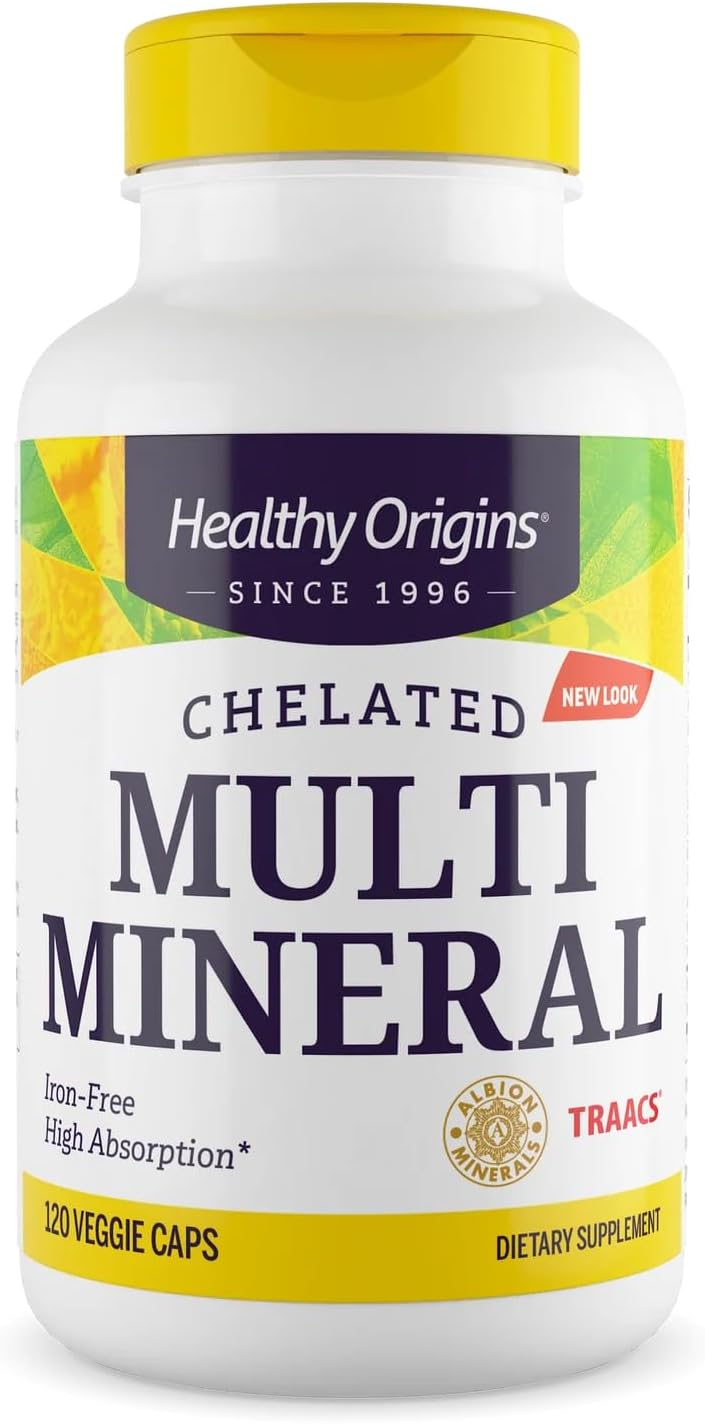 Healthy Origins Chelated Multi Mineral (Albion Minerals, Bioavailable, Non-GMO, Gluten Free), 240 Veggie Caps