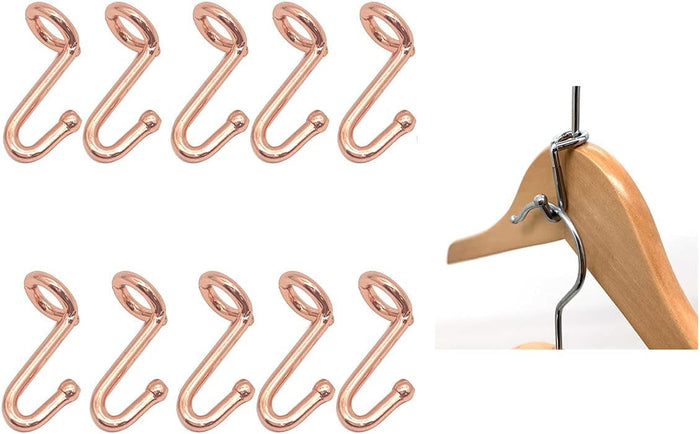 Clothes Hanger 36Pcs Connector Hooks Stable Hanger Rose Gold Metal Outfit Hangers Extender Clips Mini Cascading Hangers Hooks