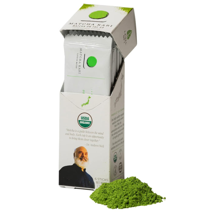 Matcha Green Tea Powder Single Serving Sticks, Dr. Weil's Ceremonial Organic Matcha Powder Singles Packets - Individual Tea Packets (24)