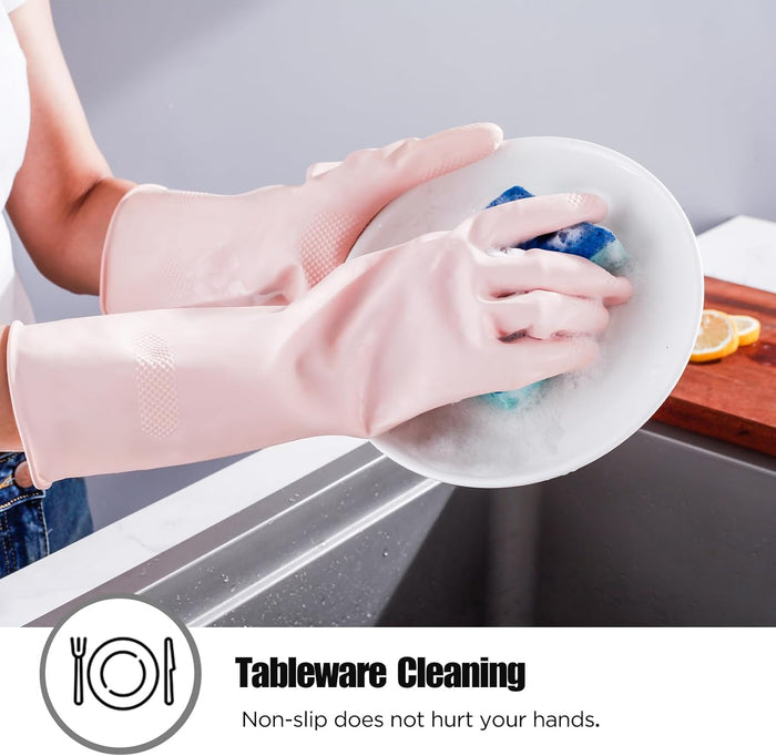Rubber Gloves for Household, Dishwashing Gloves for Kitchen, Reusable