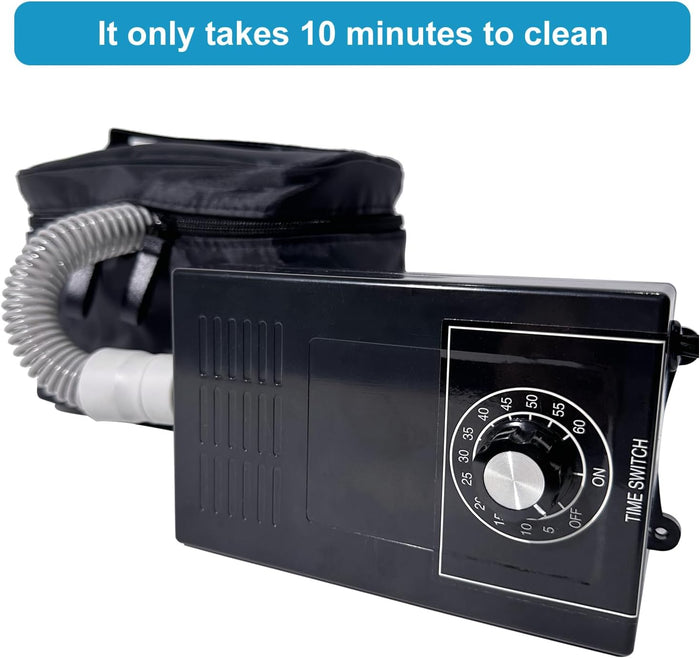 2025 Upgraded Smart Cleaning Machine Kit with Timer - Household Waterproof Storage Bag, Auto Sleep Gear Maintenance, Waterless Operation for Efficient Cleaning
