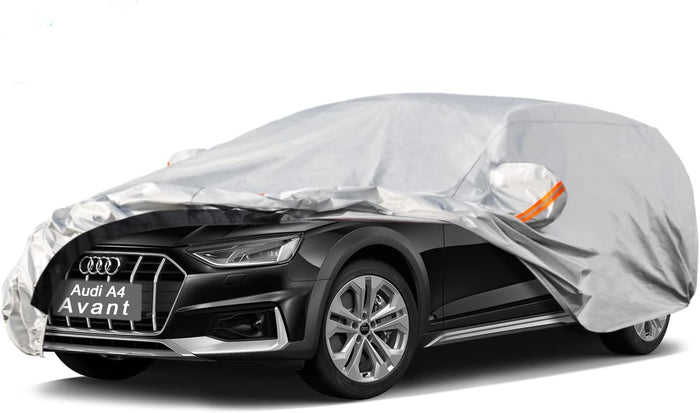 GUNHYI 6 Layers Sedan Car Cover Waterproof All Weather, 100% Waterproof Outdoor Car Covers Full Exterior Covers for Automobiles Sedan Hatch SUV Rain Sun UV Dust Protection. Size A5 (See Size Chart)