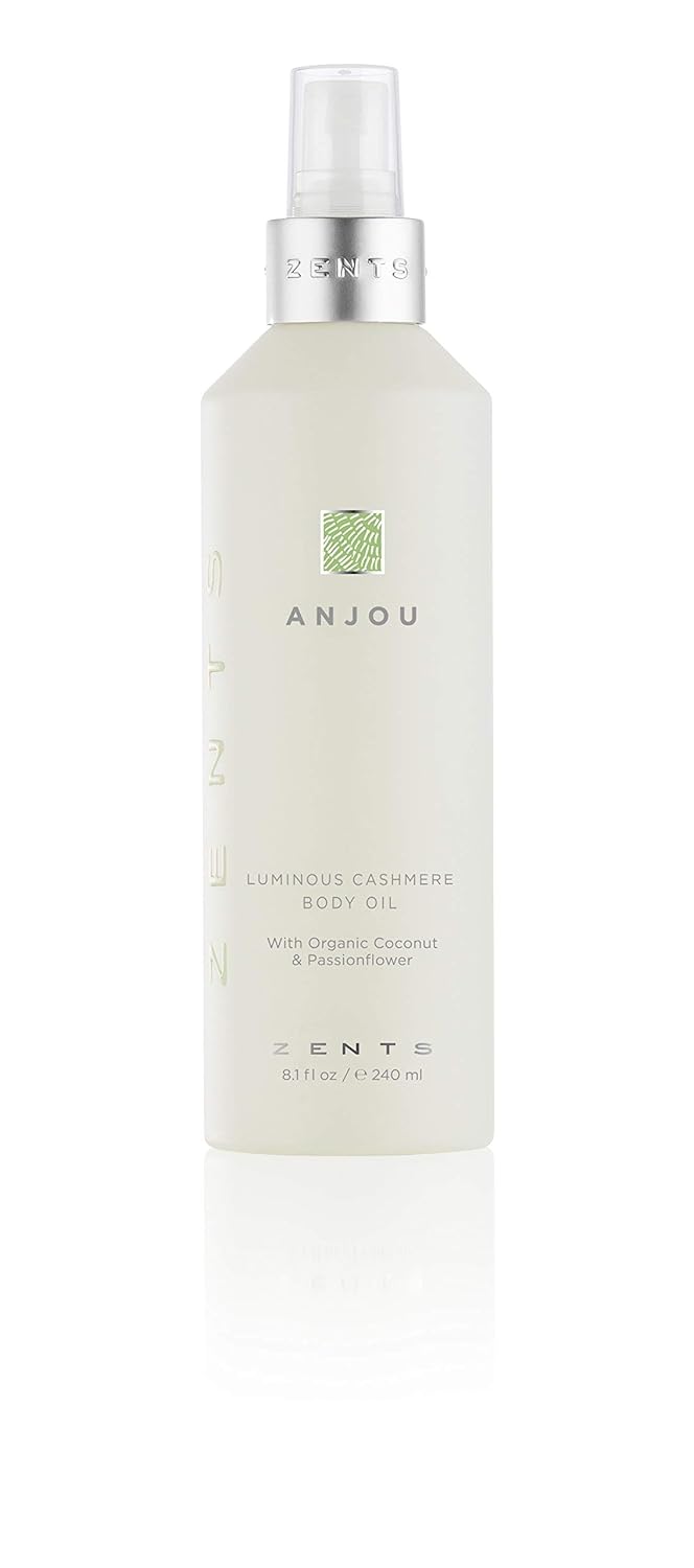 Zents Luminous Cashmere Body Oil (Earth Fragrance) | Moisturizing Body Oil with Vitamin E & Organic Coconut Oil | Softens & Smooths Skin | 8 fl oz