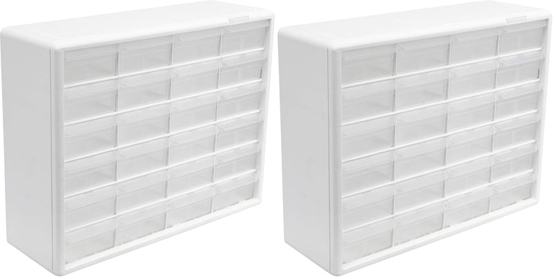 Akro-Mils 44-Drawer Plastic Drawer Storage Cabinet for Garage Organization, Bead Organizer, Building Bricks Storage, Teacher Toolbox, Makeup Organizer, 20-Inch W x 6-Inch D x 16-Inch H, 10144 Black
