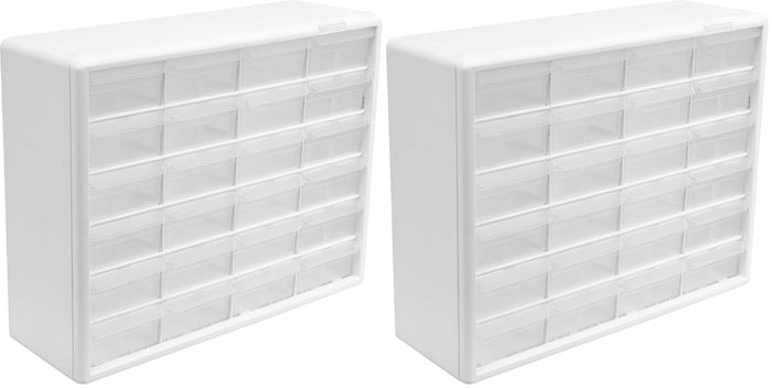 Akro-Mils 44-Drawer Plastic Drawer Storage Cabinet for Garage Organization, Bead Organizer, Building Bricks Storage, Teacher Toolbox, Makeup Organizer, 20-Inch W x 6-Inch D x 16-Inch H, 10144 Black
