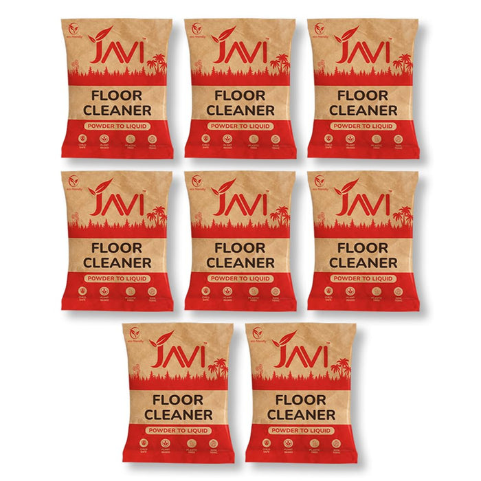 JAVI Powder-To-Liquid Floor Cleaner | Eco-Friendly, Non-Toxic, Pet & Baby Safe | Natural Scent | Plastic-Free | 99% Germ Kill | Natural floor cleaner | Powder Refill Pack (1 Sachets = 500 Ml)