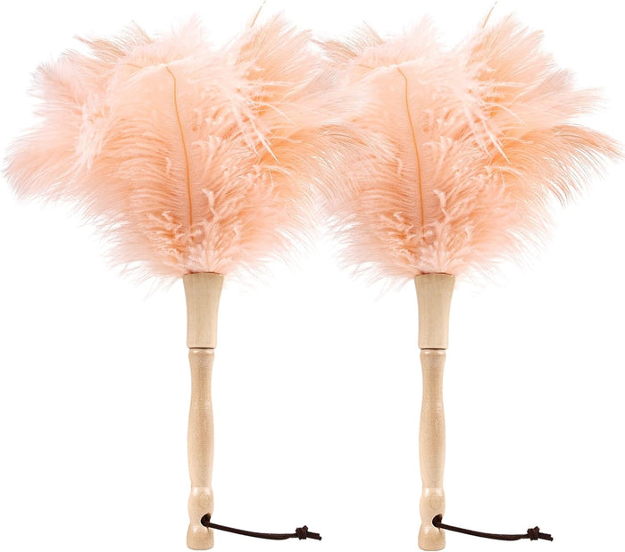 Ostrich Feather Duster 27-94Inch Retractable Fluffy Natural Detachable Ostrich Feather Duster Used for Household Cleaning and High-Altitude Cleaning (2PCS)