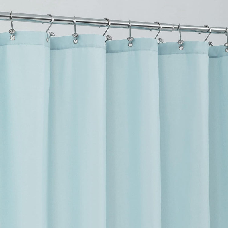 ALYVIA SPRING Waterproof Fabric Shower Curtain Liner with 3 Magnets - Soft Hotel Quality Cloth Shower Liner, Light-Weight & Machine Washable - Standard Size 72x72, White
